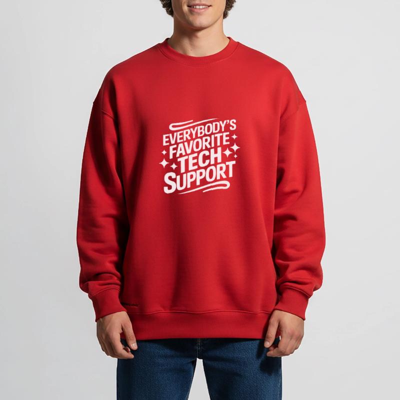 Technischer Support Computerfreak Nerd Heavyweight Oversized Organic Crew Neck Made in EU