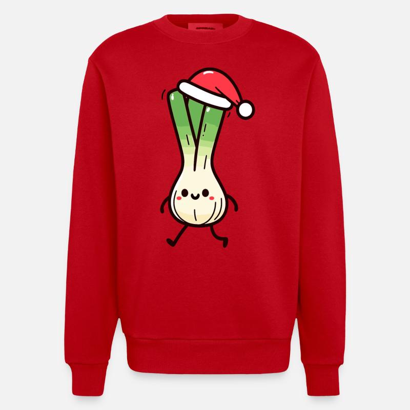 Linge de Noël de Saint-Nicolas - Sweat bio épais oversize fabriqué en UE - rouge