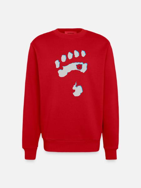 Eisbär 8 - Heavyweight Oversized Organic Crew Neck Made in EU - Rot