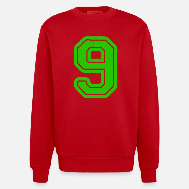 9 - Sweat bio épais oversize fabriqué en UE - rouge