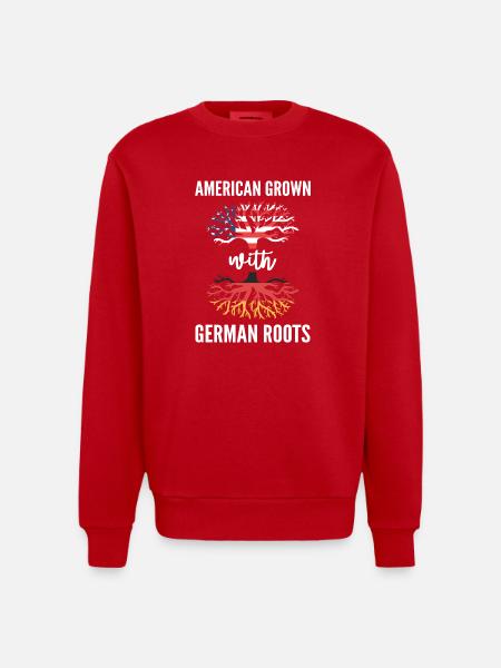 Germany - Heavyweight Oversized Organic Crew Neck Made in EU - red