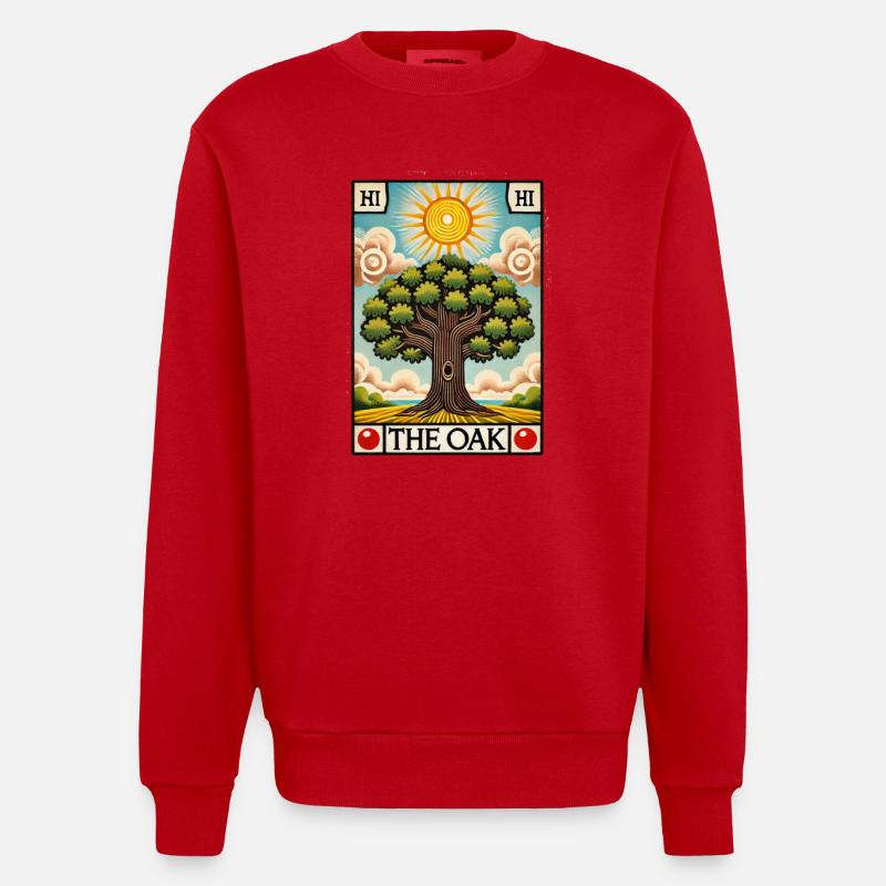 Die Eiche - Heavyweight Oversized Organic Crew Neck Made in EU - Rot