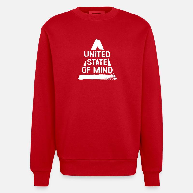 États-Unis d’ - Sweat bio épais oversize fabriqué en UE - rouge