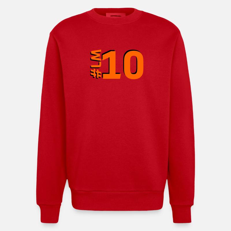 LM10-KARTON - Heavyweight Oversized Organic Crew Neck Made in EU - Rot