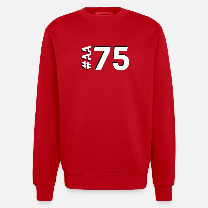 AA75 - Sweat bio épais oversize fabriqué en UE - rouge