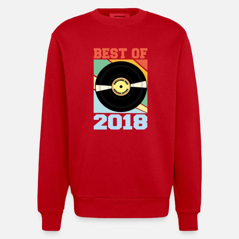 Le meilleur de 2018 - Sweat bio épais oversize fabriqué en UE - rouge