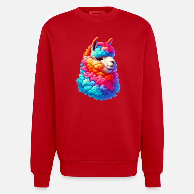 Alpaga - Sweat bio épais oversize fabriqué en UE - rouge
