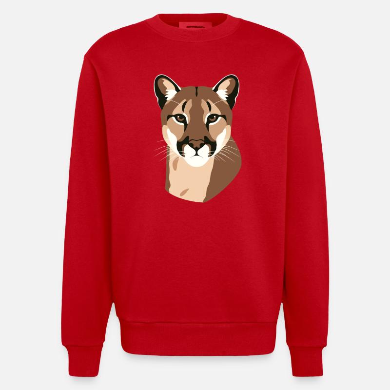 Berglöwe - Sweat bio épais oversize fabriqué en UE - rouge