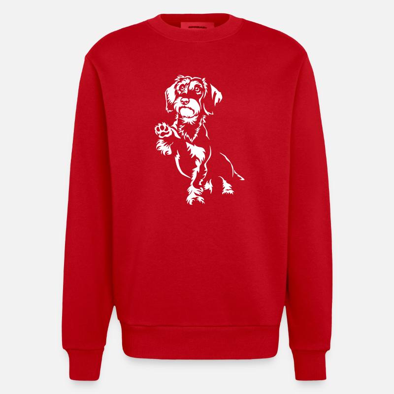 Teckel « Édition Noire » - Sweat bio épais oversize fabriqué en UE - rouge