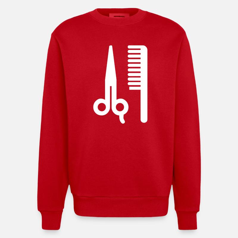 coiffeur - Sweat bio épais oversize fabriqué en UE - rouge
