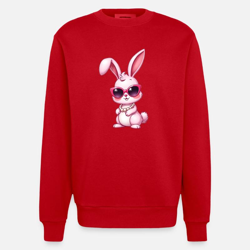 Lapin - Sweat bio épais oversize fabriqué en UE - rouge