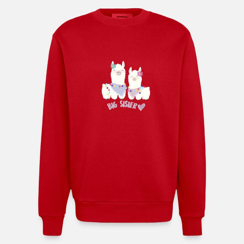 Schwester - Heavyweight Oversized Organic Crew Neck Made in EU - Rot