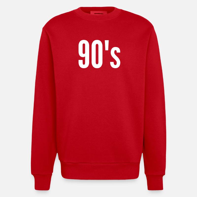 90s - Sweat bio épais oversize fabriqué en UE - rouge