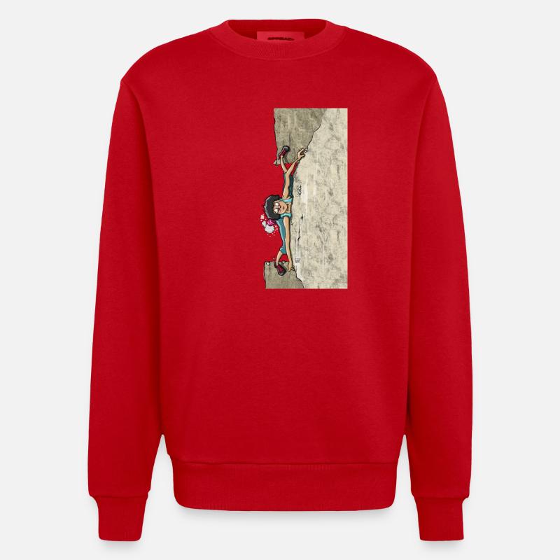 Escalade d’intersection - Sweat bio épais oversize fabriqué en UE - rouge