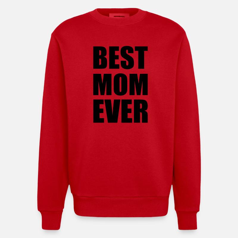 Best mom ever - Heavyweight Oversized Organic Crew Neck Made in EU - red