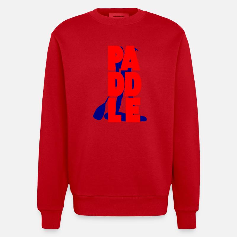Conception graphique du Stand Up Paddle - Sweat bio épais oversize fabriqué en UE - rouge