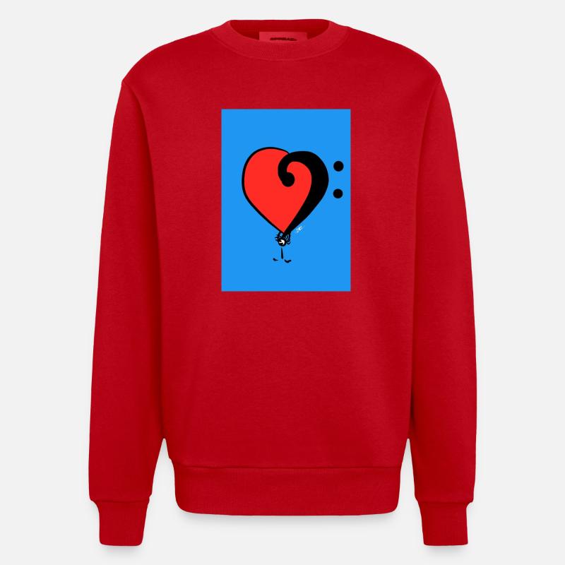 Niedrige Kuoro - Heavyweight Oversized Organic Crew Neck Made in EU - Rot