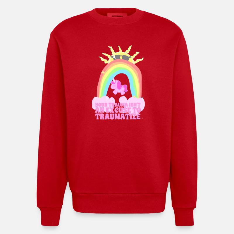 Trauma Traumatizer - Sweat bio épais oversize fabriqué en UE - rouge