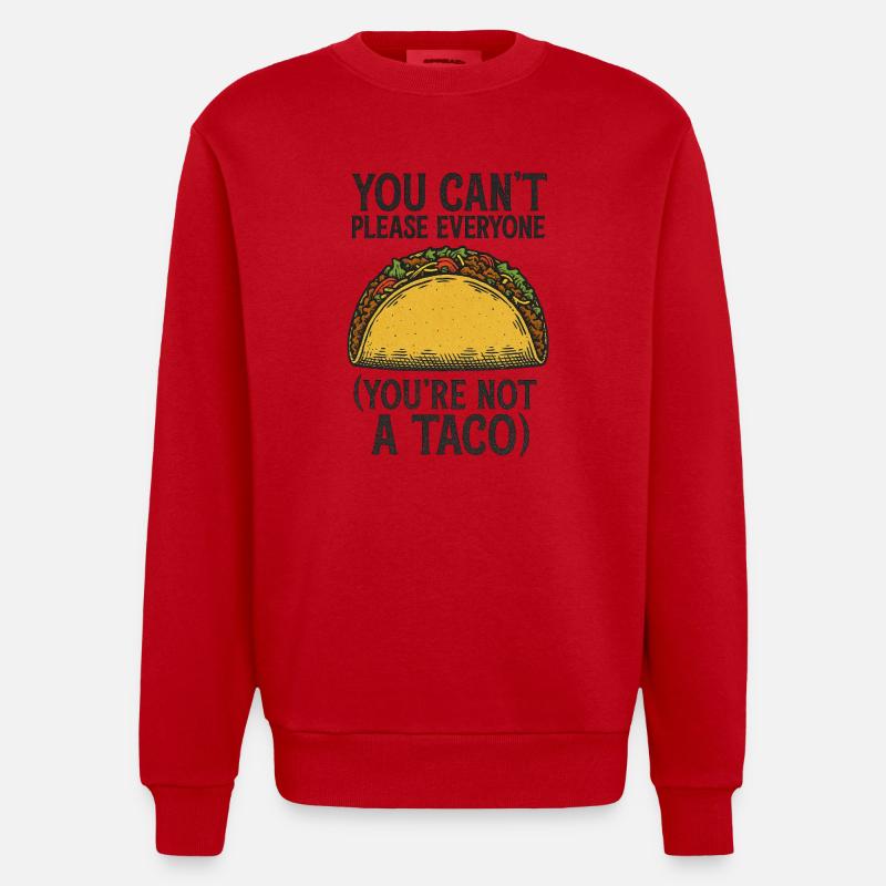 Vous n’êtes pas un taco - Sweat bio épais oversize fabriqué en UE - rouge