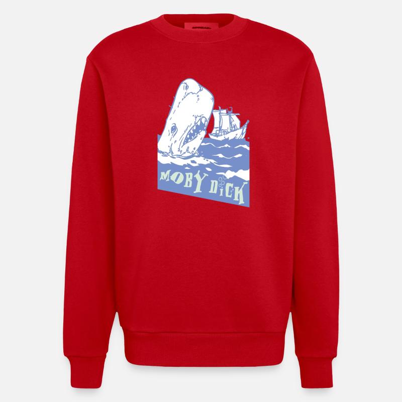 Moby Dick - Sweat bio épais oversize fabriqué en UE - rouge