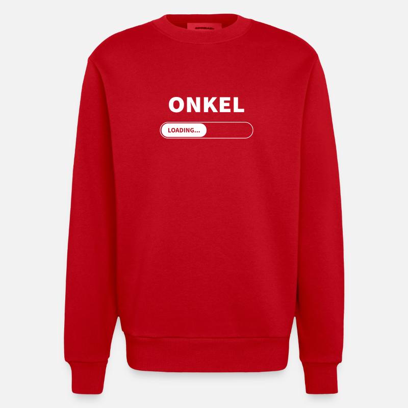 Onkel loading - Angehender Onkel - Heavyweight Oversized Organic Crew Neck Made in EU - Rot
