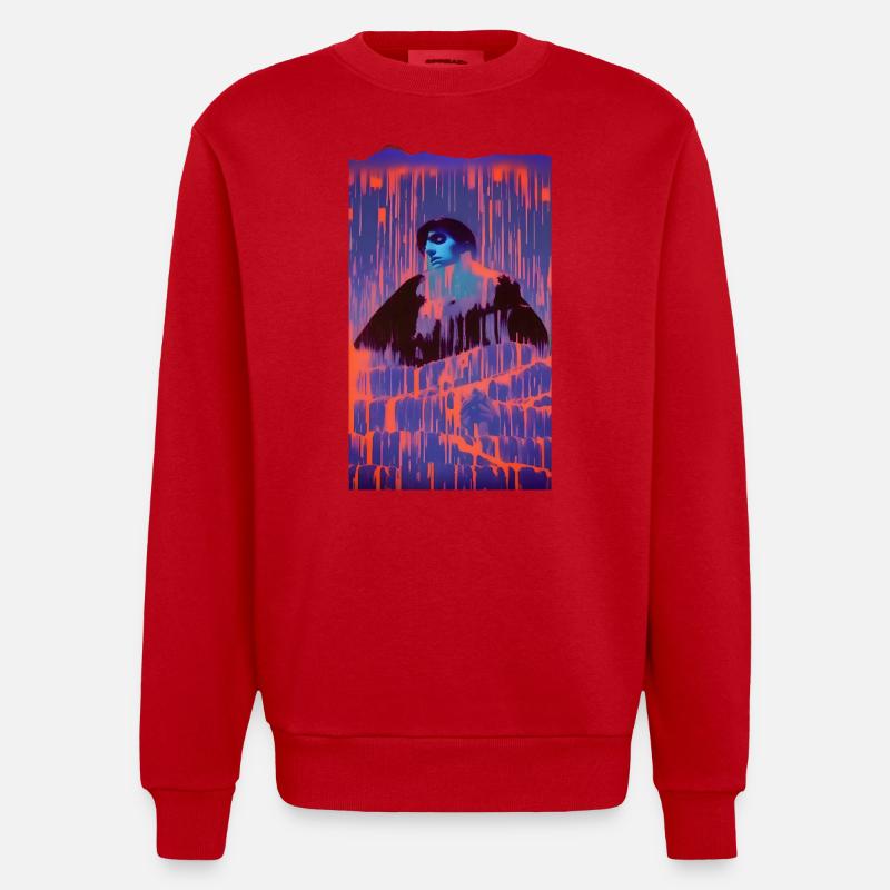 sleeping - Heavyweight Oversized Organic Crew Neck Made in EU - Rot