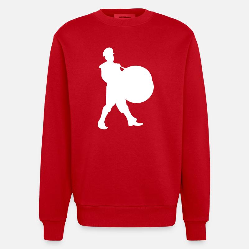 Silhouette du Héros de l’Écran - Sweat bio épais oversize fabriqué en UE - rouge