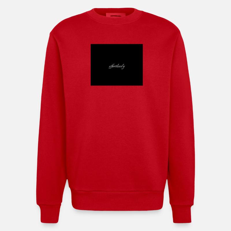 Typographie d’écriture élégante sans effort - Sweat bio épais oversize fabriqué en UE - rouge