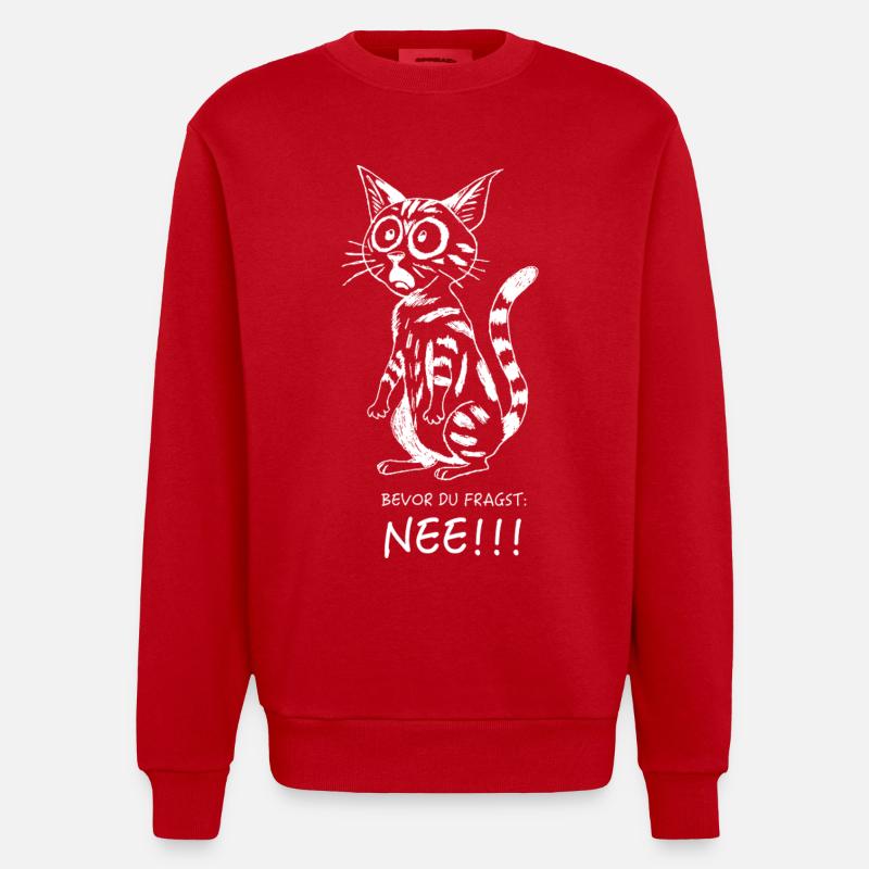 Before you ask... - Heavyweight Oversized Organic Crew Neck Made in EU - red