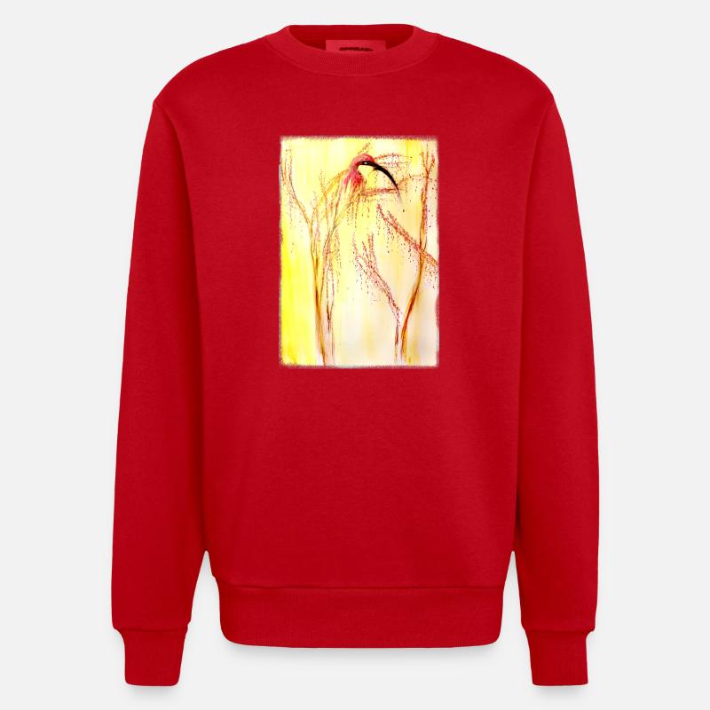  bee-eater - Heavyweight Oversized Organic Crew Neck Made in EU - red