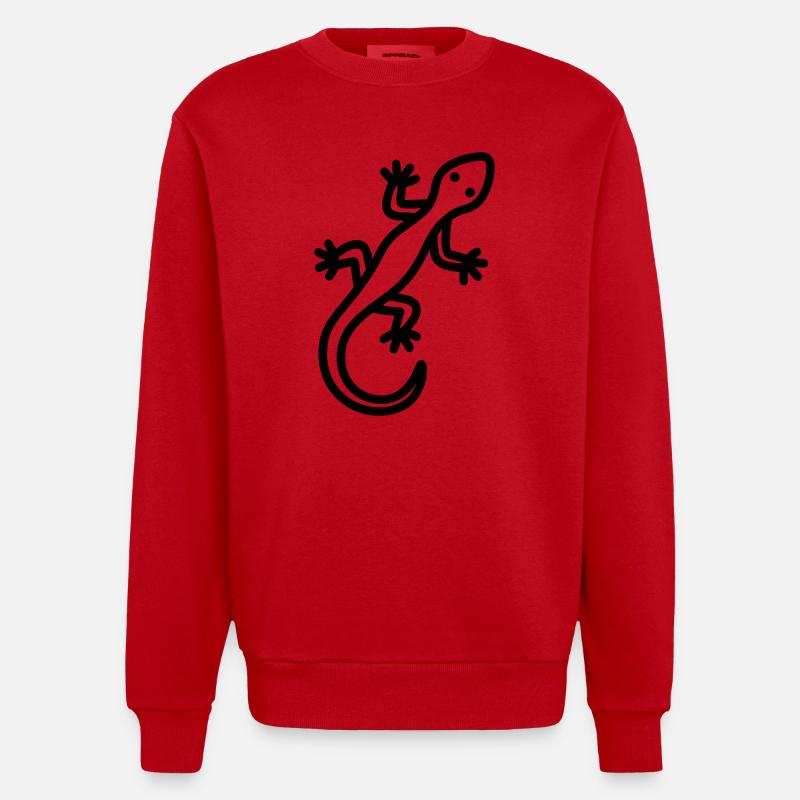 lézard - Sweat bio épais oversize fabriqué en UE - rouge