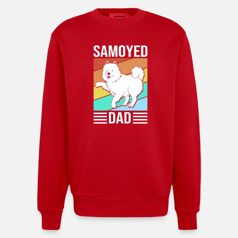 Samoyède - Sweat bio épais oversize fabriqué en UE - rouge