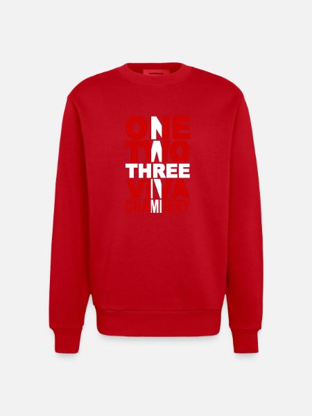 ONE TWO THREE VIVA CHAMBERY ! - Sweat bio épais oversize fabriqué en UE - rouge