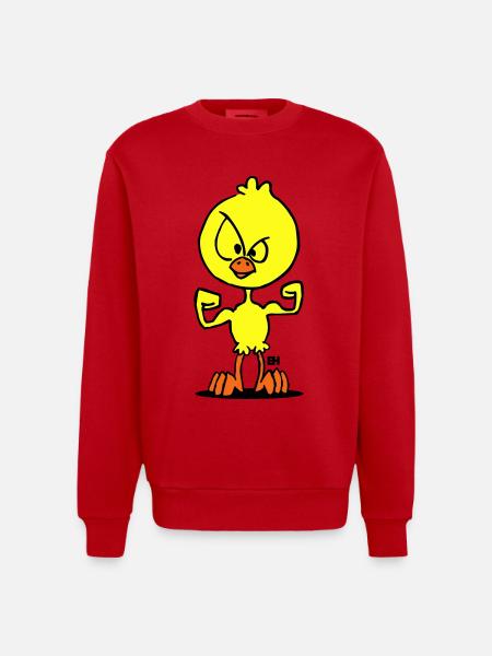 Chick Power - Heavyweight Oversized Organic Crew Neck Made in EU - Rot