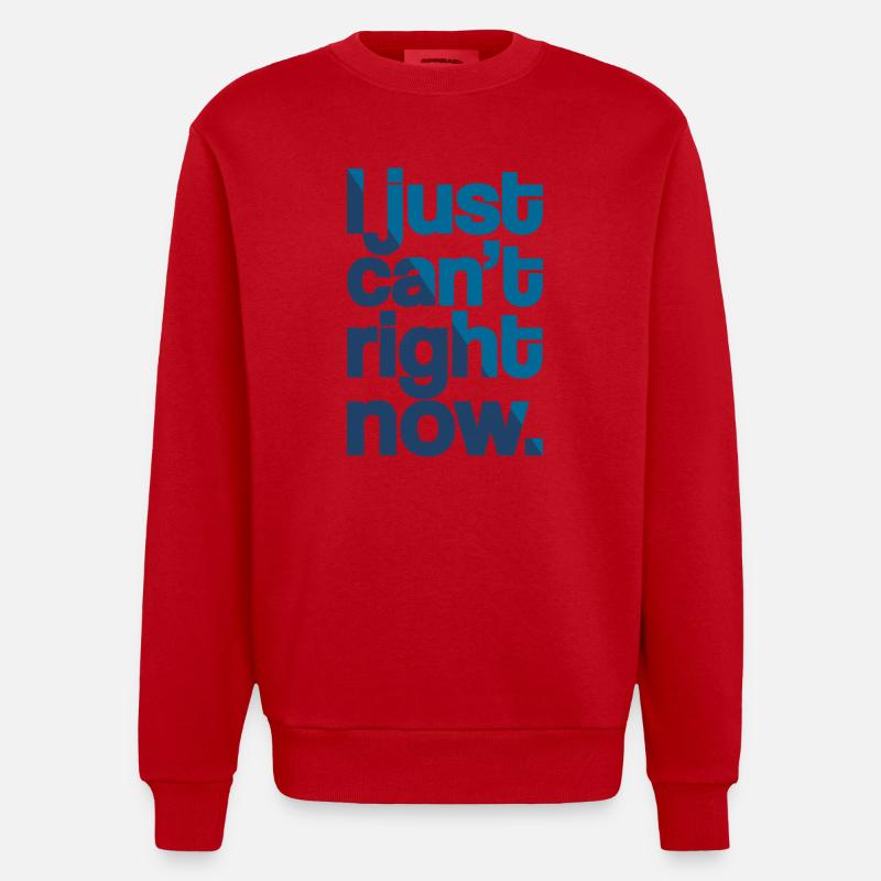 Je ne peux tout simplement pas - Sweat bio épais oversize fabriqué en UE - rouge