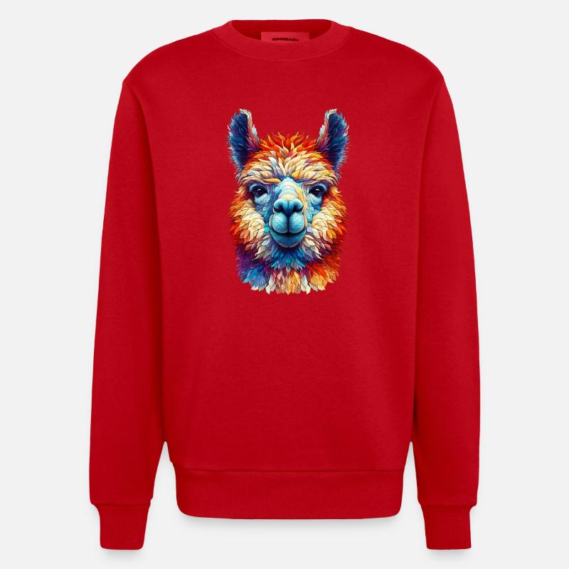Alpaga - Sweat bio épais oversize fabriqué en UE - rouge