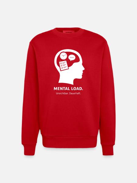 MENTAL LOAD – Unsichtbare Dauerbelastung - Heavyweight Oversized Organic Crew Neck Made in EU - Rot
