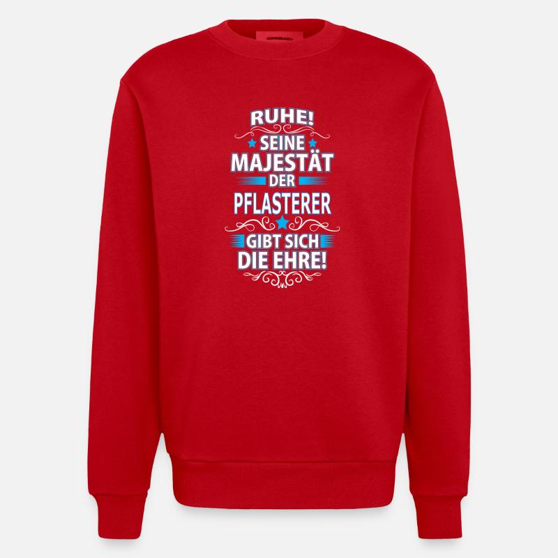 PFLASTERER - Heavyweight Oversized Organic Crew Neck Made in EU - Rot
