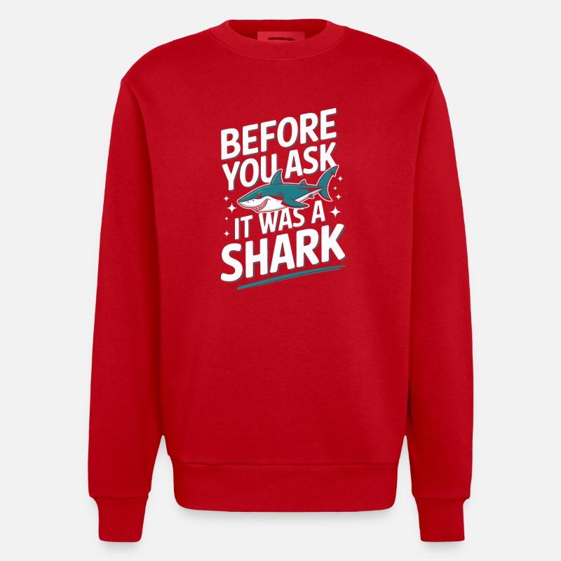 Amputation Behinderung - Heavyweight Oversized Organic Crew Neck Made in EU - Rot