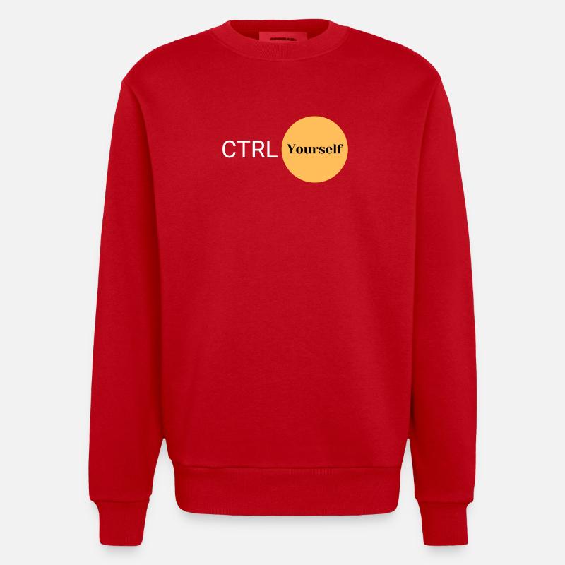 CTRL Vous-même - Sweat bio épais oversize fabriqué en UE - rouge