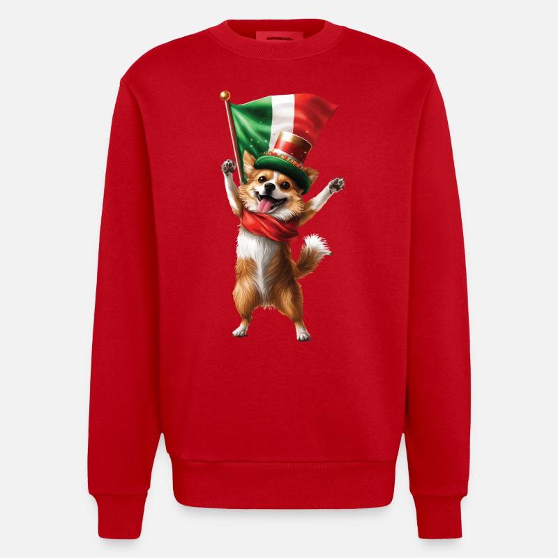 Hund - Heavyweight Oversized Organic Crew Neck Made in EU - Rot