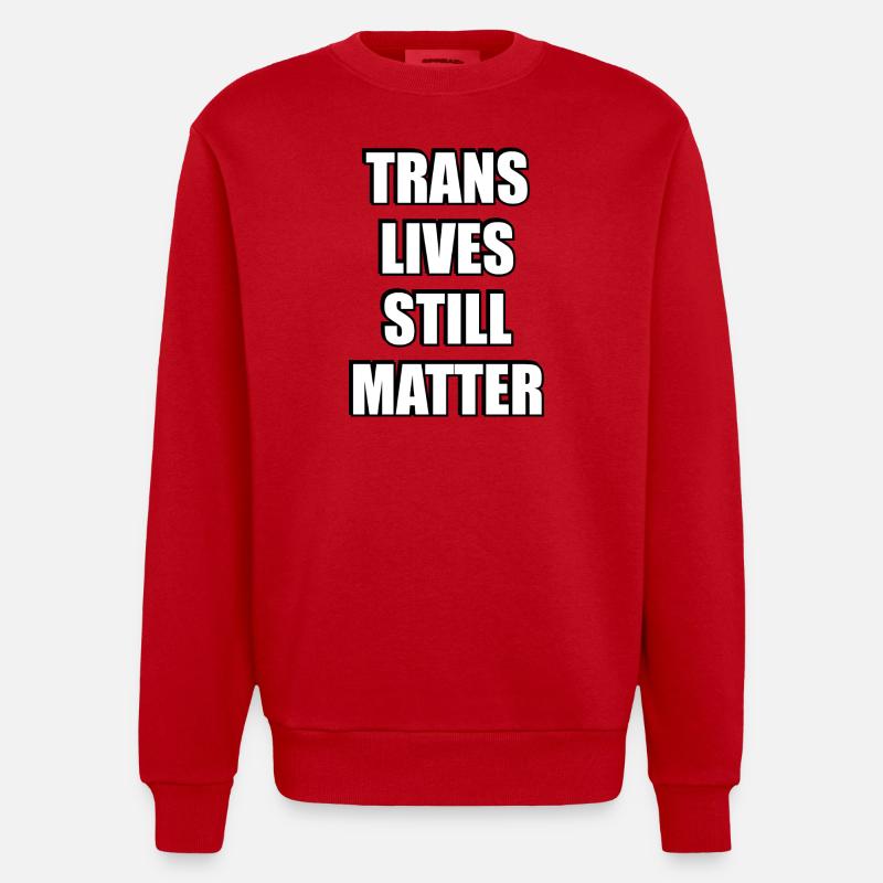Trans-Leben sind immer noch wichtig - Heavyweight Oversized Organic Crew Neck Made in EU - Rot