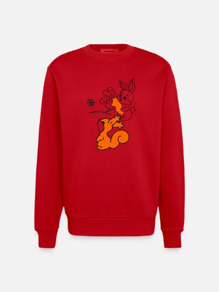 Winter - Heavyweight Oversized Organic Crew Neck Made in EU - Rot