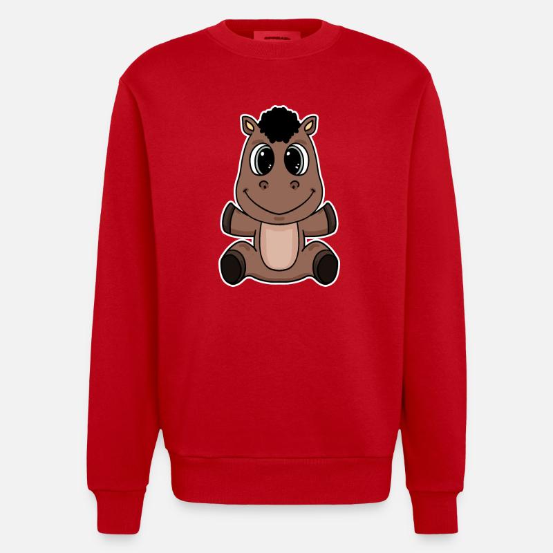 Cheval - Sweat bio épais oversize fabriqué en UE - rouge