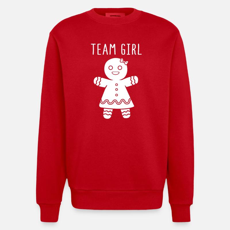 Équipe de filles de Noël - Sweat bio épais oversize fabriqué en UE - rouge