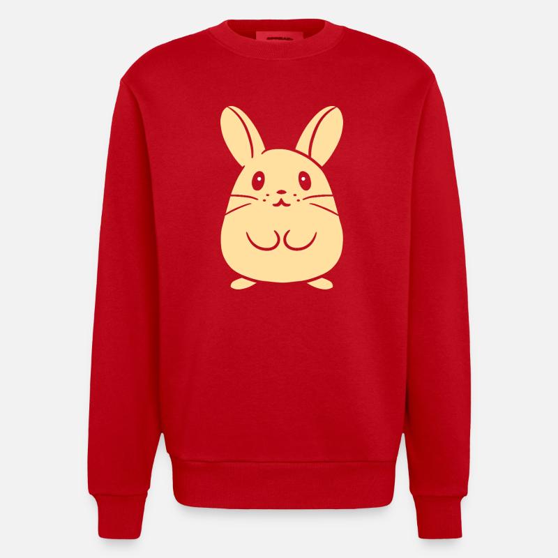 viscacha - Sweat bio épais oversize fabriqué en UE - rouge