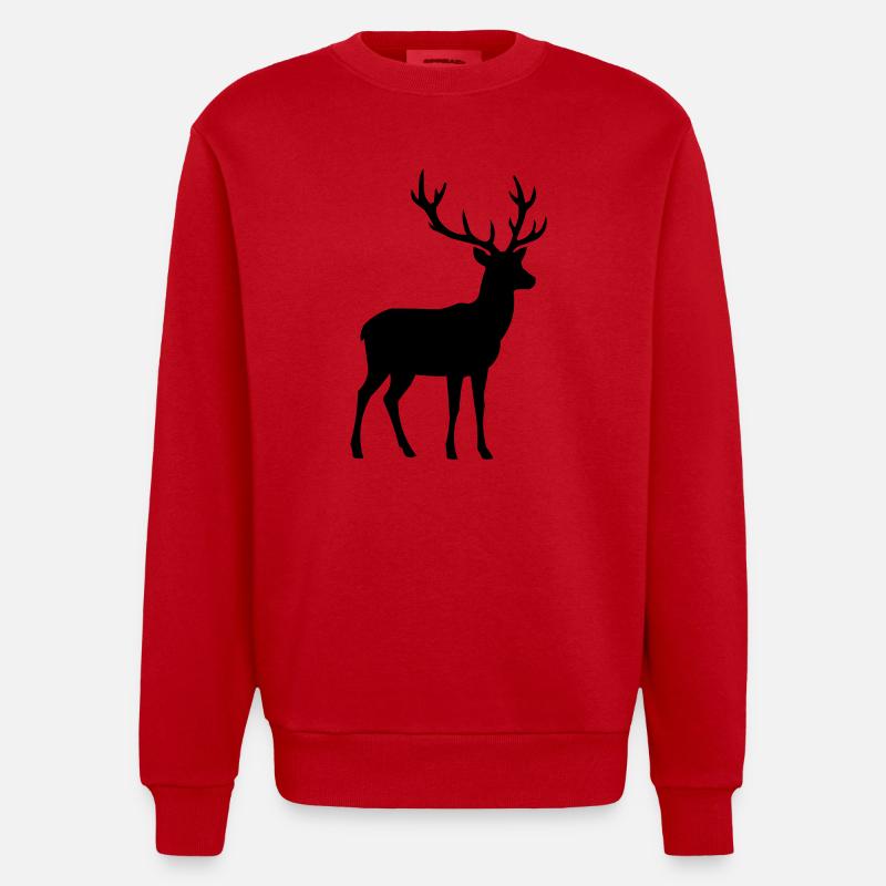 reh_rehlein - Sweat bio épais oversize fabriqué en UE - rouge