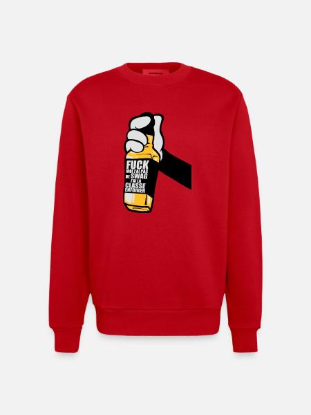 Hand Fuck Swag - Sweat bio épais oversize fabriqué en UE - rouge