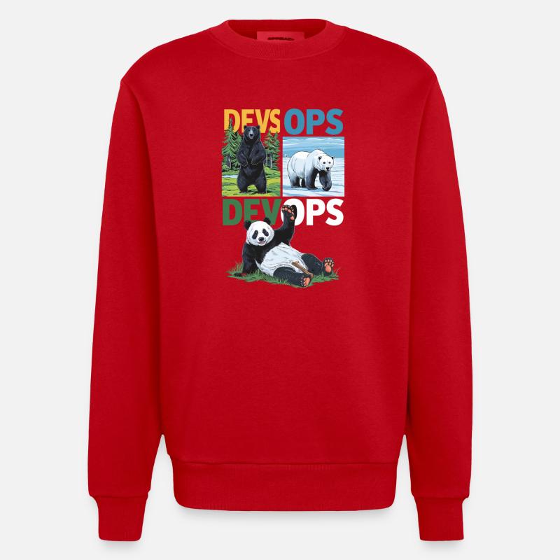Devops - Sweat bio épais oversize fabriqué en UE - rouge