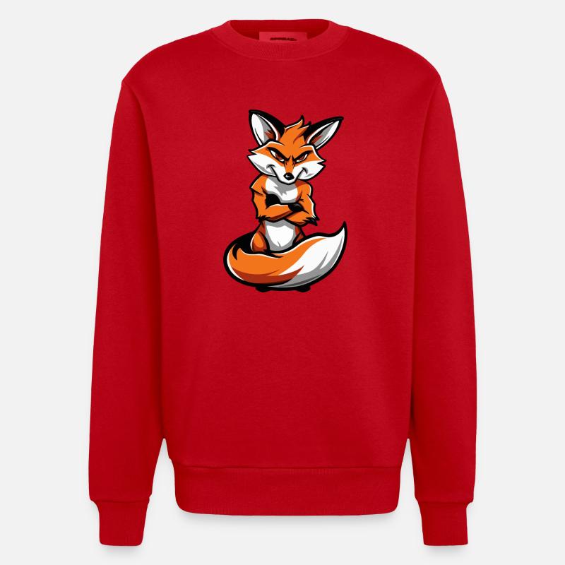 Bande dessinée Fox - Sweat bio épais oversize fabriqué en UE - rouge